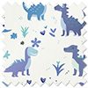 Dino Land, Blue Denim - Roller Blind